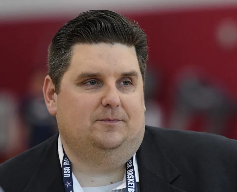 LAS VEGAS, NV - JULY 27: Sportswriter Brian Windhorst attends a practice session at the 2018 USA Basketball Men's National Team minicamp at the Mendenhall Center at UNLV on July 27, 2018 in Las Vegas, Nevada. (Photo by Ethan Miller/Getty Images)