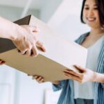 A person receiving a package.