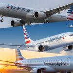 Various aircraft from the American Airlines fleet.